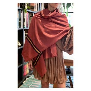 Indian Pink & Gold Throw or Scarf or Table Liner